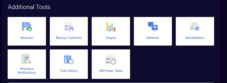 Shows available actions such as Start, Stop, Reboot, Reinstall, Console, and Snapshot access
